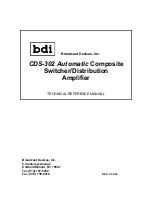 Broadcast Devices CDS-302 Technical Reference Manual предпросмотр