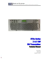 Предварительный просмотр 1 страницы Broadcast Electronics STXe Series Technical Manual