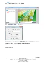 Preview for 21 page of Broadcast IP Systems Holkirk TP100 Step-By-Step Manual