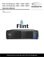 Broadcast Pix Flint LE 1000 Operator'S Manual preview