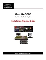 Broadcast Pix Granite 5000 Installation Planning Manual preview