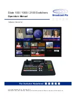 Broadcast Pix Slate 100 Operator'S Manual предпросмотр