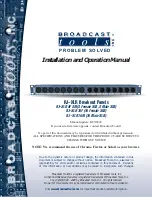 Preview for 1 page of Broadcast Tools RJ-XLR 16F Installation And Operation Manual