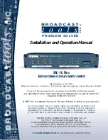 Broadcast Tools SRC-16 Plus Installation And Operation Manual предпросмотр