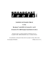 Broadcast Tools SRC-8 B Installation And Operation Manual предпросмотр