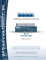 Broadcast Tools SRC-8 III Installation And Operation Manual предпросмотр