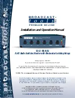 Preview for 1 page of Broadcast Tools SS 4.1 MLR Installation And Operation Manual