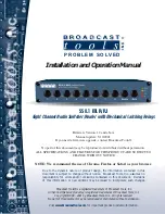 Preview for 1 page of Broadcast Tools SS 8.1 MLR Installation And Operation Manual