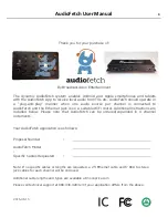 Предварительный просмотр 1 страницы BroadcastVision Audiofetch FETCH32-A01 User Manual