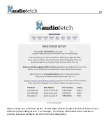 Предварительный просмотр 14 страницы BroadcastVision Audiofetch FETCH32-A01 User Manual