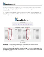 Предварительный просмотр 17 страницы BroadcastVision Audiofetch FETCH32-A01 User Manual