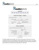 Предварительный просмотр 19 страницы BroadcastVision Audiofetch FETCH32-A01 User Manual