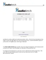 Предварительный просмотр 23 страницы BroadcastVision Audiofetch FETCH32-A01 User Manual