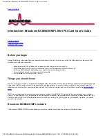 Preview for 2 page of Broadcom BCM94301MPL User Manual