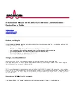 Broadcom BCM943142Y User Manual preview