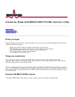 Preview for 1 page of Broadcom BCM94321COEX2 User Manual