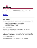 Broadcom BCM94352Z User Manual preview
