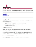 Broadcom BCM943602BAED User Manual preview