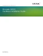 Preview for 1 page of Broadcom Brocade G630 Hardware Installation Manual