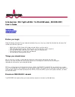 Preview for 1 page of Broadcom SDGOB-0991 User Manual