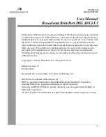 Preview for 3 page of Broadxent BritePort 8012-V1 User Manual