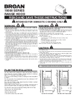 Broan 15000 SERIES Instructions Manual предпросмотр