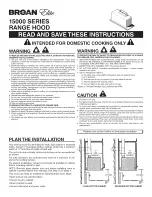 Preview for 1 page of Broan 153001 Instructions Manual