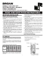 Broan 165F Instructions Manual предпросмотр