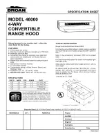 Preview for 1 page of Broan 46000 Specification Sheet