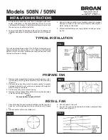 Preview for 1 page of Broan 508N Installation Instructions