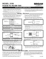 Broan 512N Installation Instructions предпросмотр