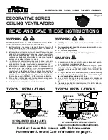 Предварительный просмотр 2 страницы Broan 741BR Use And Care