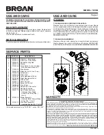 Предварительный просмотр 4 страницы Broan 741SN Instructions Manual