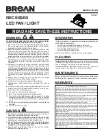 Broan 744LED Instructions Manual предпросмотр