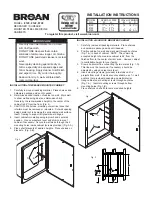 Preview for 1 page of Broan 8120 Installation Instructions