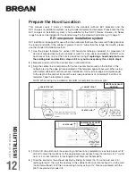 Предварительный просмотр 12 страницы Broan 836785 Installation Use And Care Manual