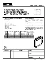 Broan 942224 Specification Sheet предпросмотр