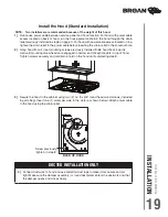 Предварительный просмотр 19 страницы Broan Alta ALT3 Series Installation Use And Care Manual