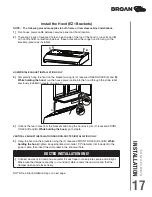 Предварительный просмотр 17 страницы Broan Alta ALT4 Series Installation Use And Care Manual