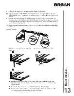 Предварительный просмотр 13 страницы Broan Antero CLSC230SS Installation Use And Care Manual