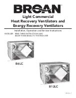 Preview for 1 page of Broan B12LC Installation, Operation And Service Instructions