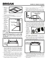 Preview for 16 page of Broan B5830SS Instructions Manual