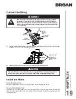 Предварительный просмотр 19 страницы Broan BCDF Series Installation Use And Care Manual