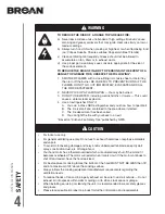 Предварительный просмотр 4 страницы Broan BCDF1 Series Installation Use And Care Manual