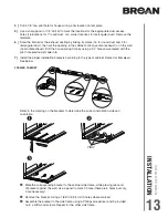 Предварительный просмотр 13 страницы Broan BCDF1 Series Installation Use And Care Manual