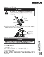 Предварительный просмотр 19 страницы Broan BCDF1 Series Installation Use And Care Manual