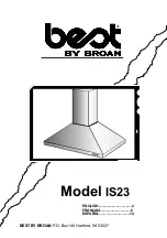 Broan Best IS23 Series Manual preview