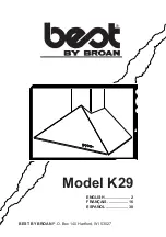 Broan Best K29 User Manual предпросмотр