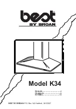 Broan Best K34 Manual preview