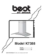 Предварительный просмотр 1 страницы Broan Best K7388 Series Manual